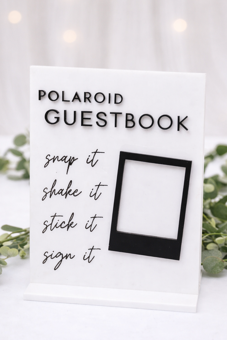Polaroid Guestbook - 3D Table Sign