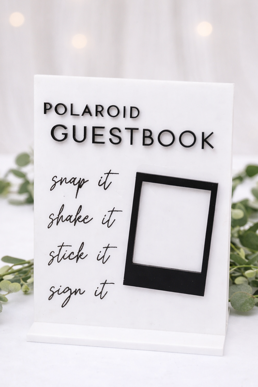 Polaroid Guestbook - 3D Table Sign