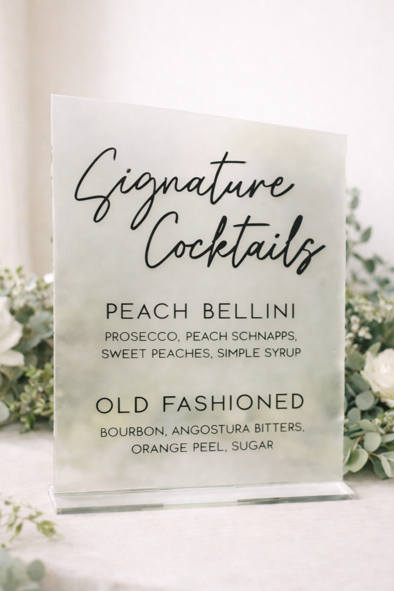 Signature Cocktails Menu - 3D Bar Sign