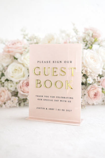 Guestbook - 3D Table Sign