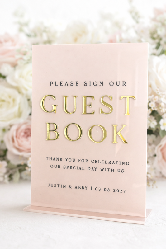 Guestbook - 3D Table Sign