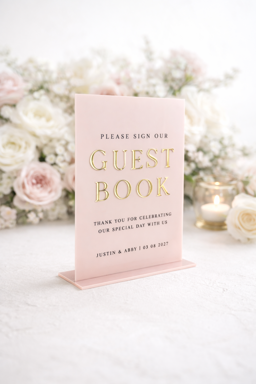 Guestbook - 3D Table Sign