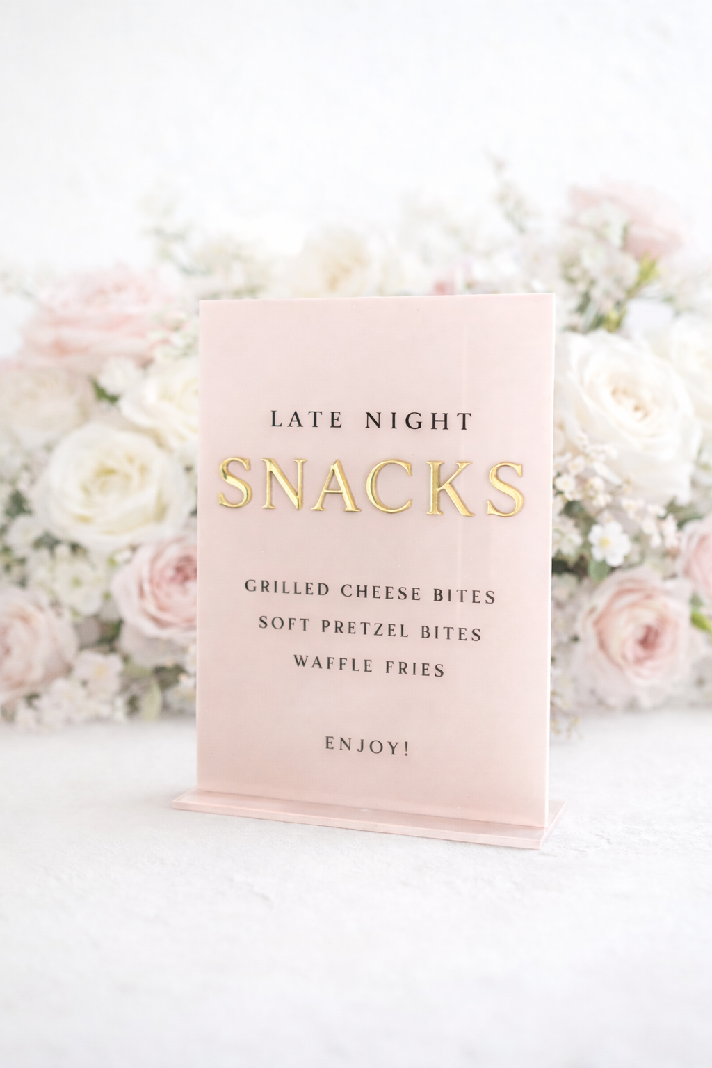 Late Night Snacks - 3D Table Sign