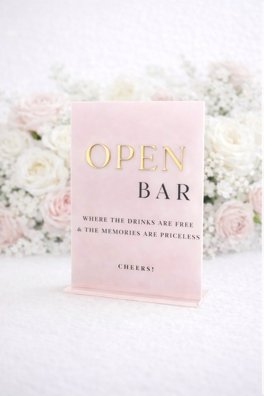 Open Bar - 3D Table Sign