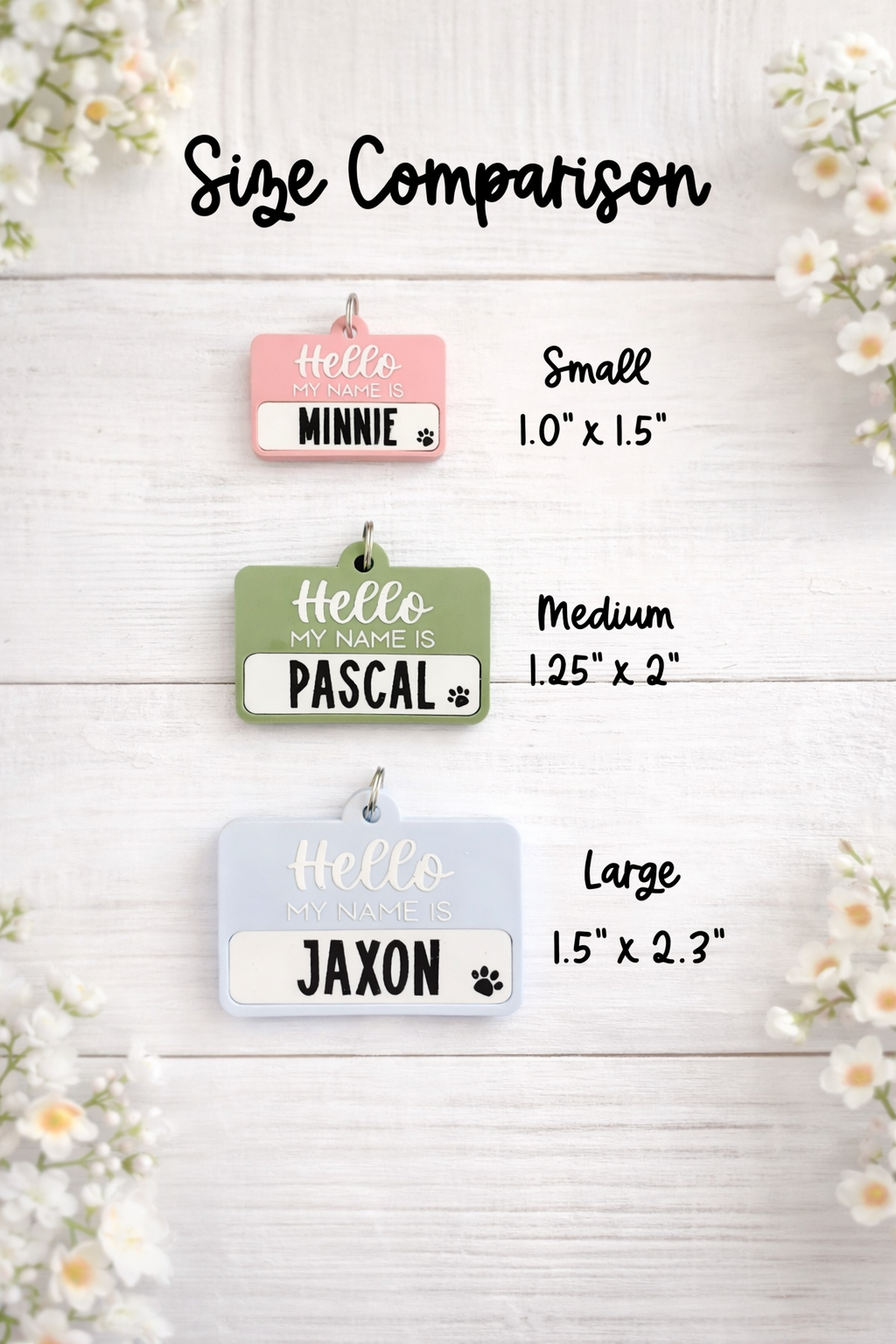 Pet ID Tags - "Hello My Name Is"