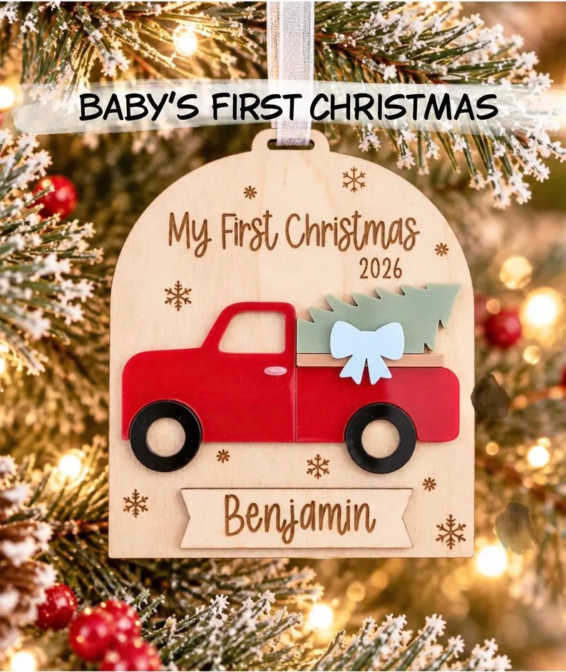 My First Christmas - Red Christmas Truck