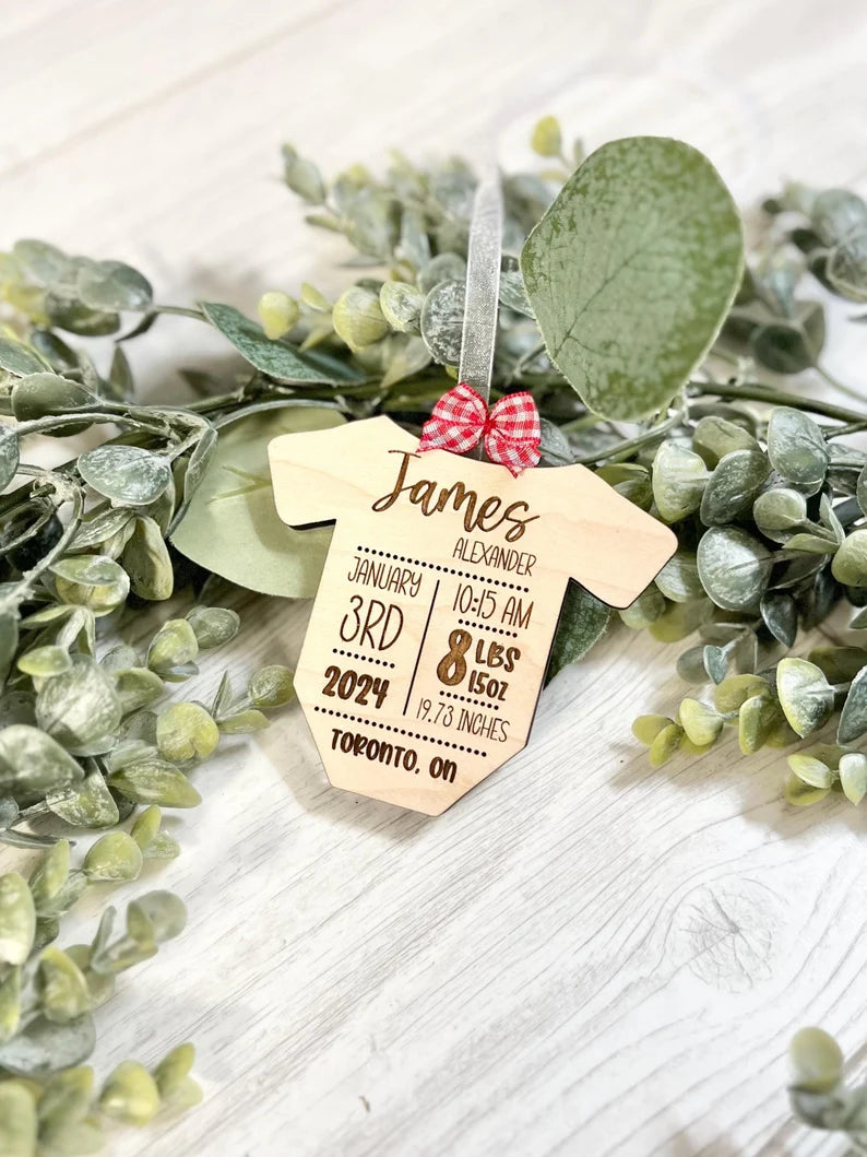 Baby Birth Stat Ornament - Shirt