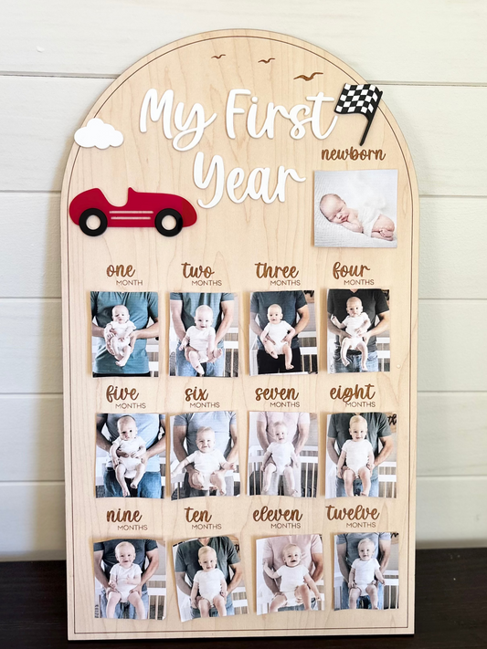First Year Milestone Board - Race Car