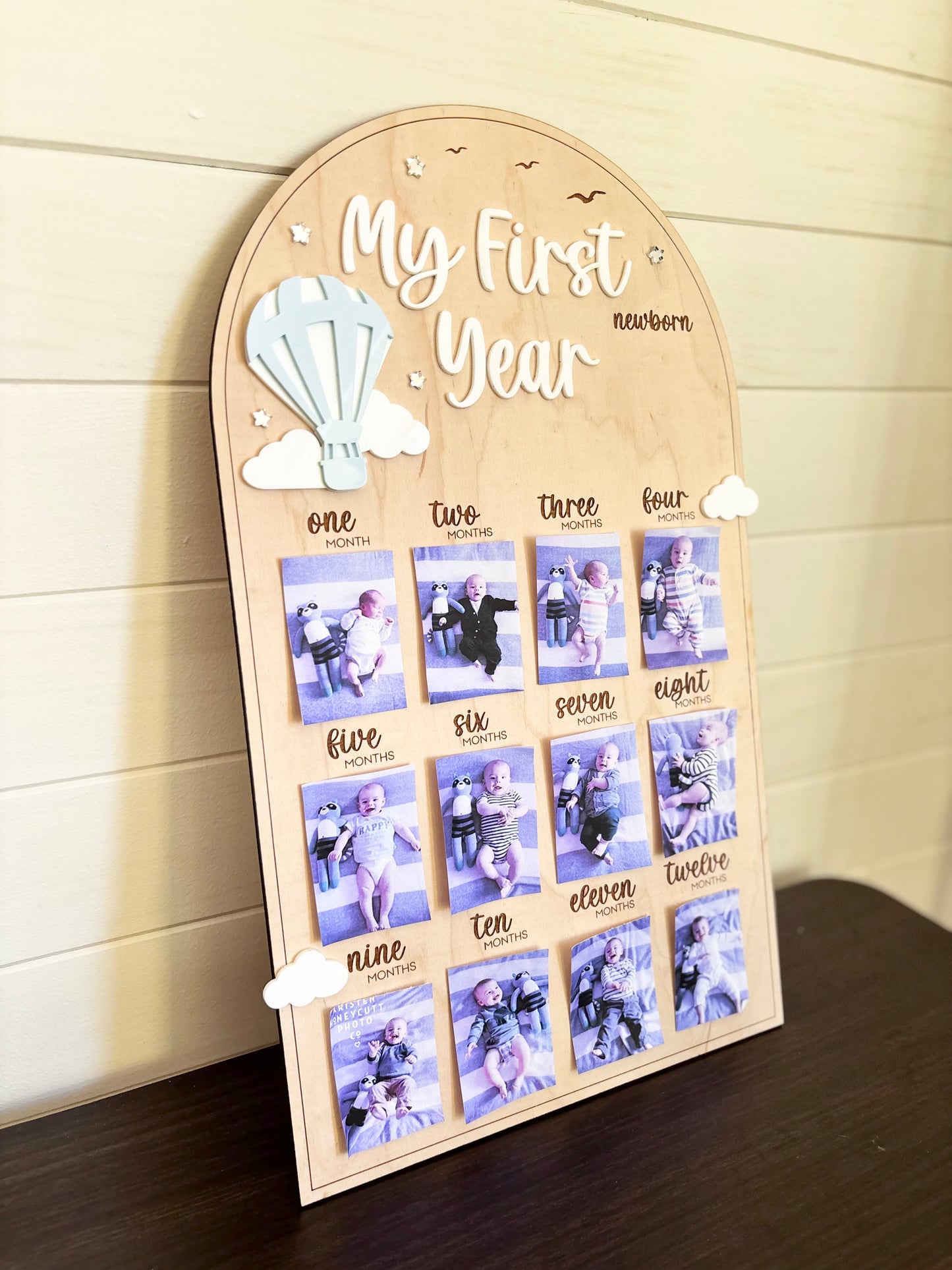 First Year Milestone Board - Hot Air Balloon