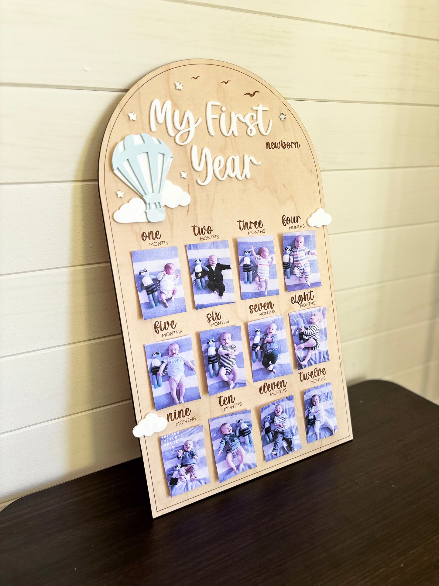 First Year Milestone Board - Hot Air Balloon