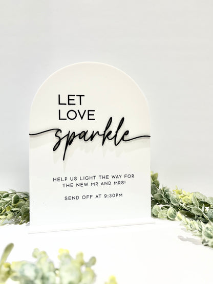 Send Off / Sparkle Sign - 3D Table Sign