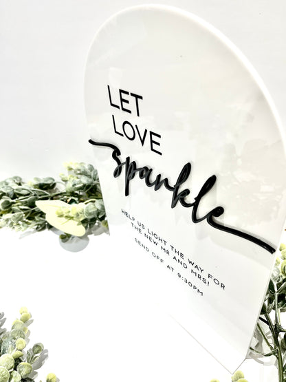 Send Off / Sparkle Sign - 3D Table Sign