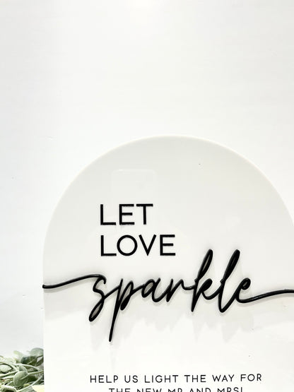 Send Off / Sparkle Sign - 3D Table Sign