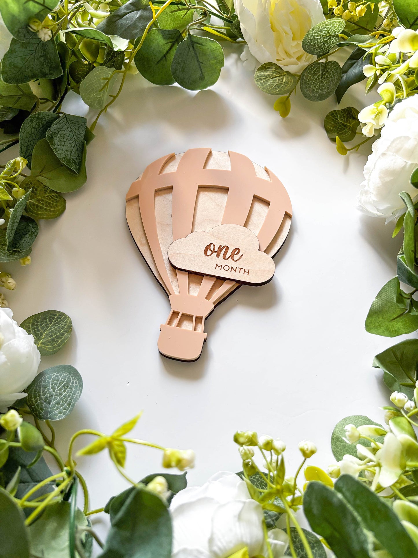 Baby Milestones Hot Air Balloon - Clouds
