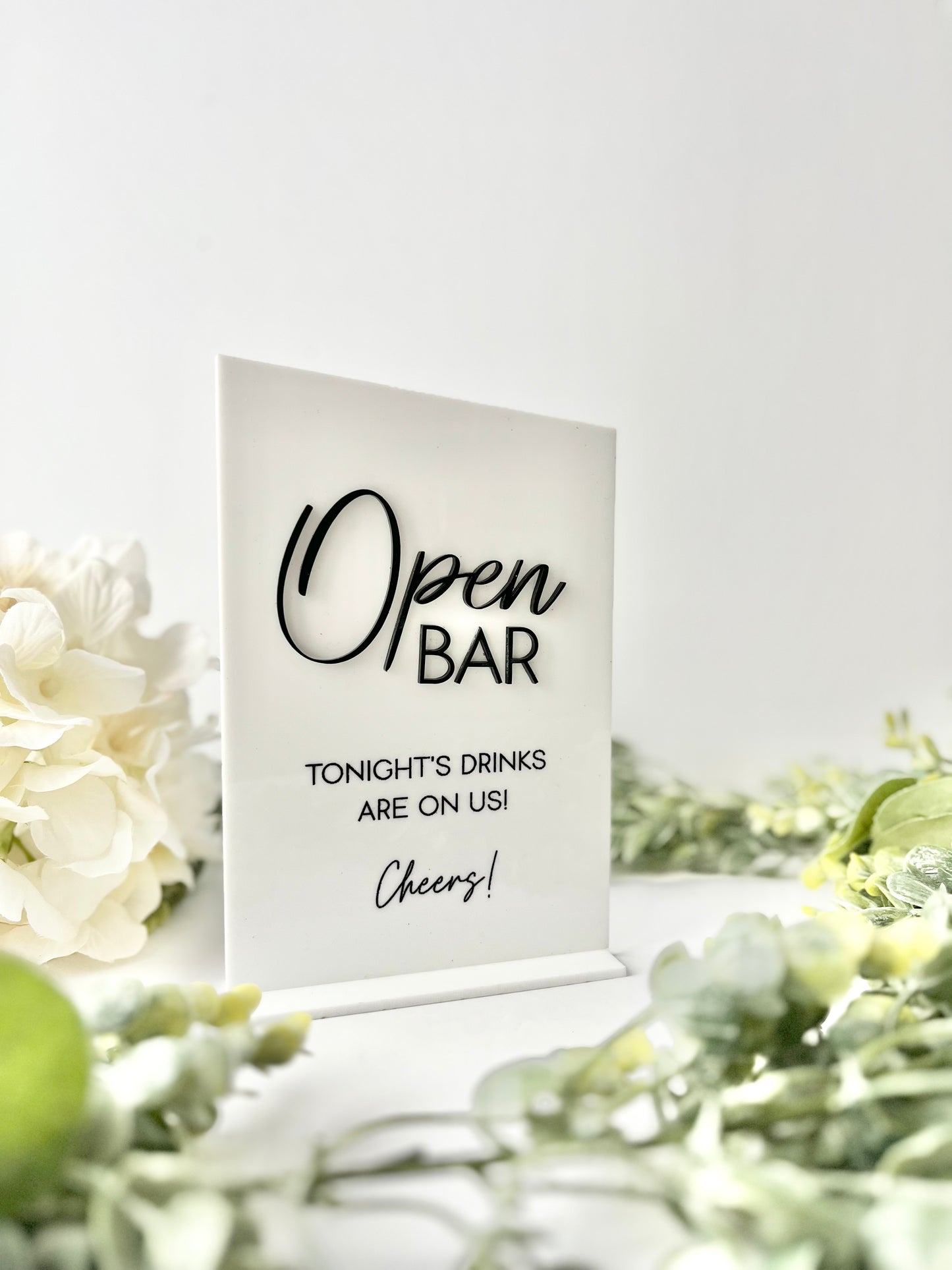Open Bar - 3D Table Sign