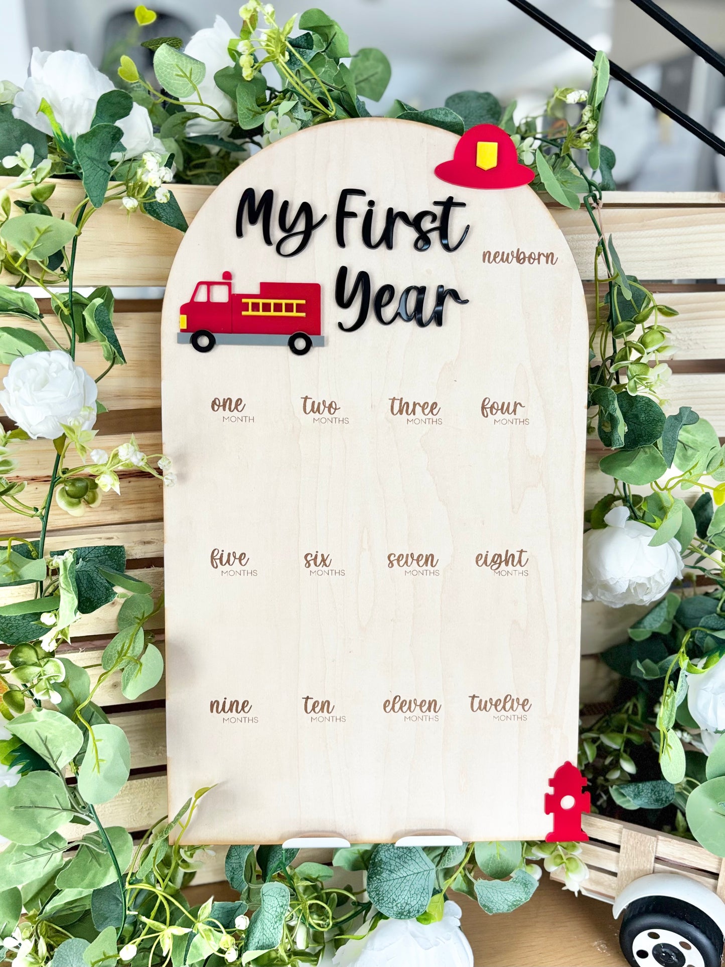 First Year Milestone Board - Firetruck