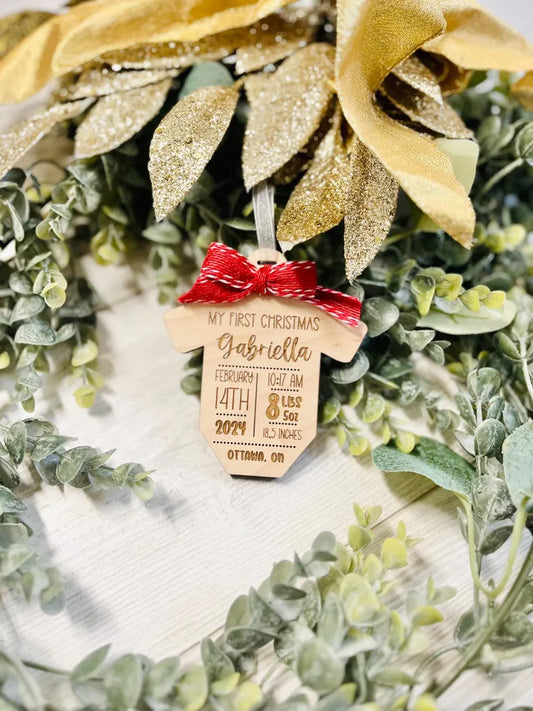 Baby Birth Stat Ornament