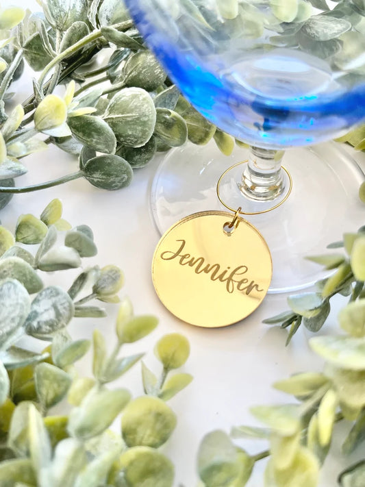Personalized Acrylic Wine Charms