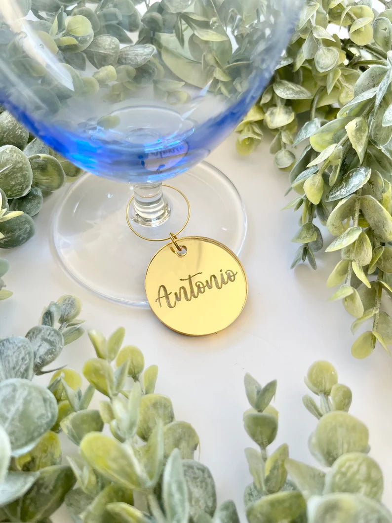 Personalized Acrylic Wine Charms