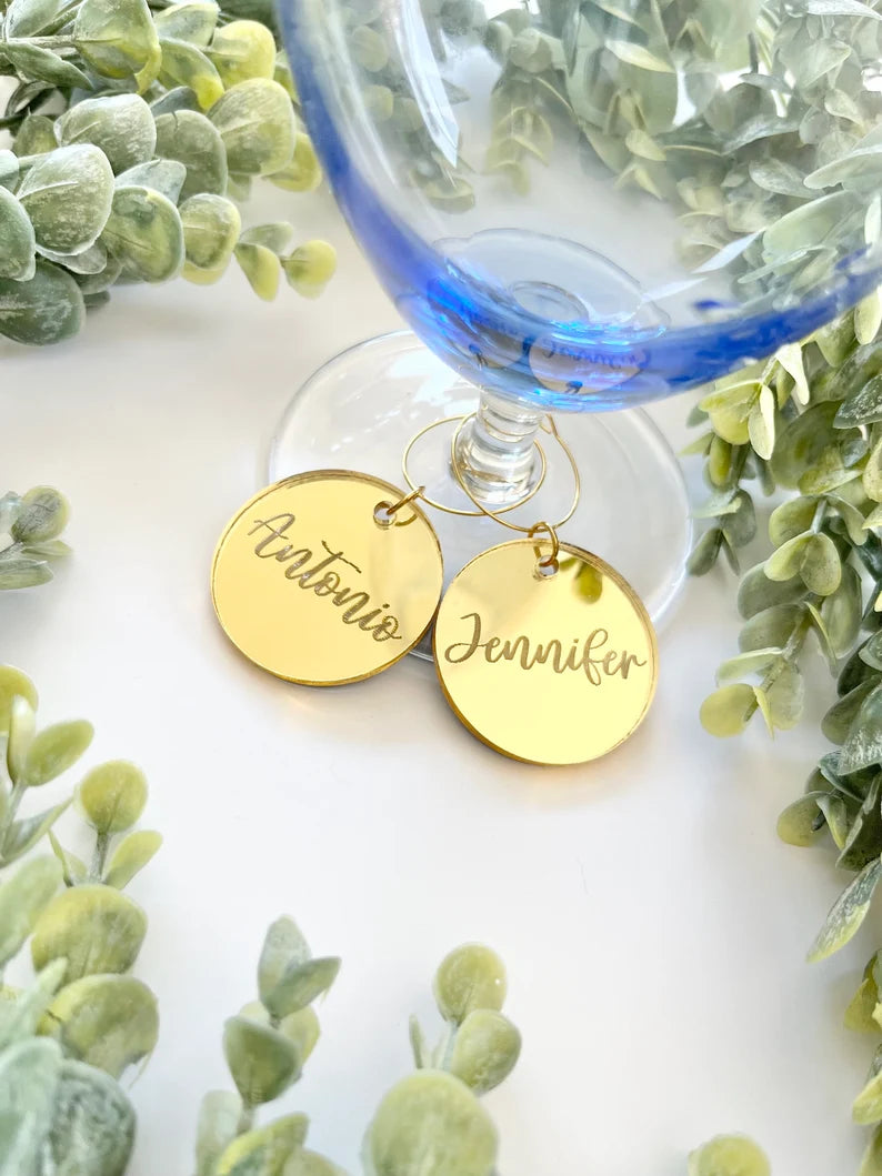 Personalized Acrylic Wine Charms