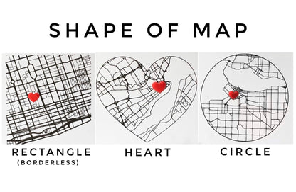 Love Map - Customized (Blue Frame)