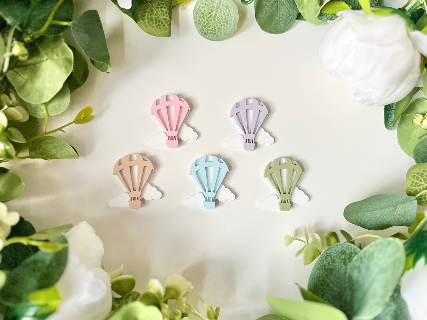 Baby Birth Stat Ornament - Hot Air Balloon