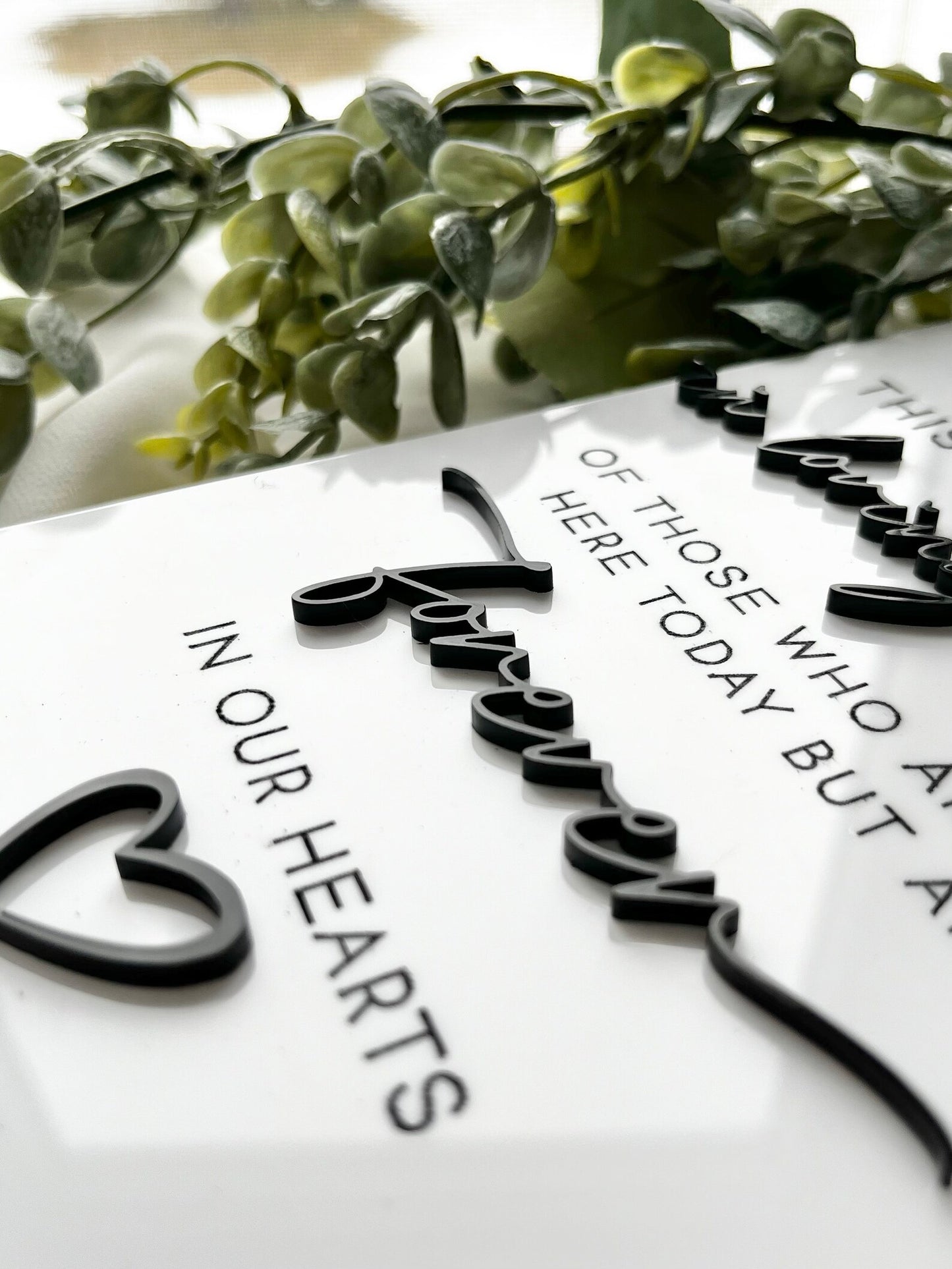 In Loving Memory - 3D Table Sign