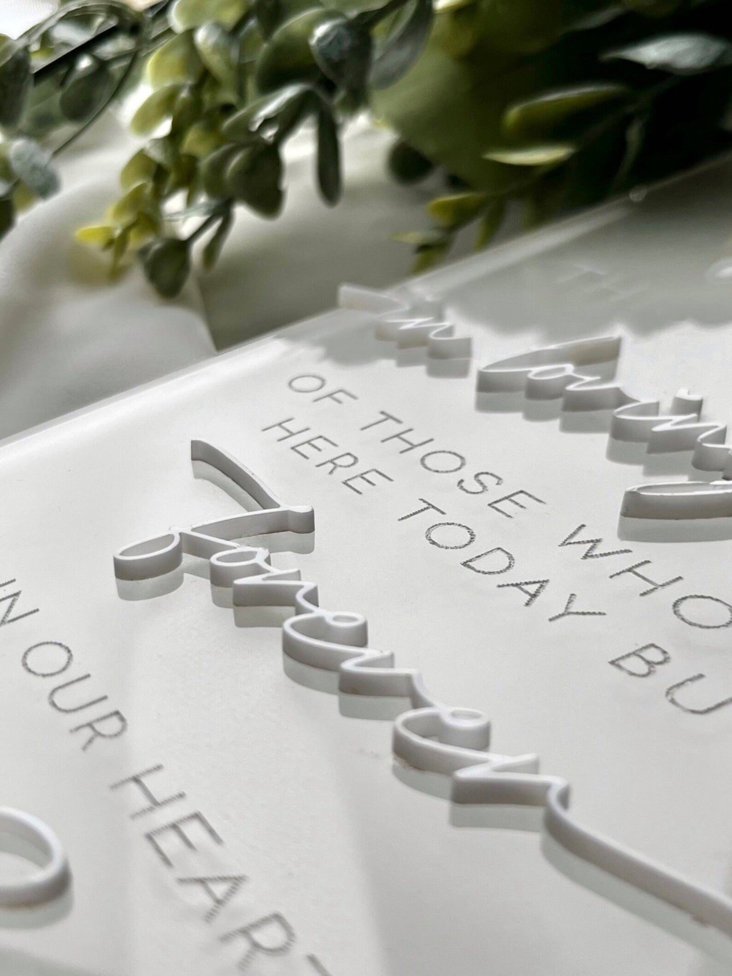 In Loving Memory - 3D Table Sign