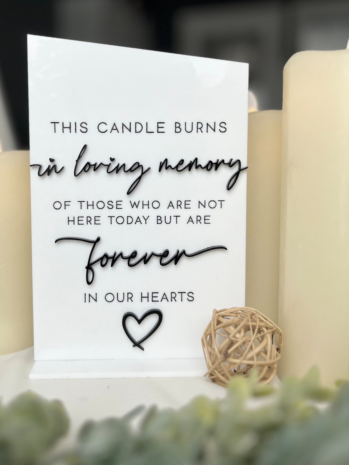 In Loving Memory - 3D Table Sign