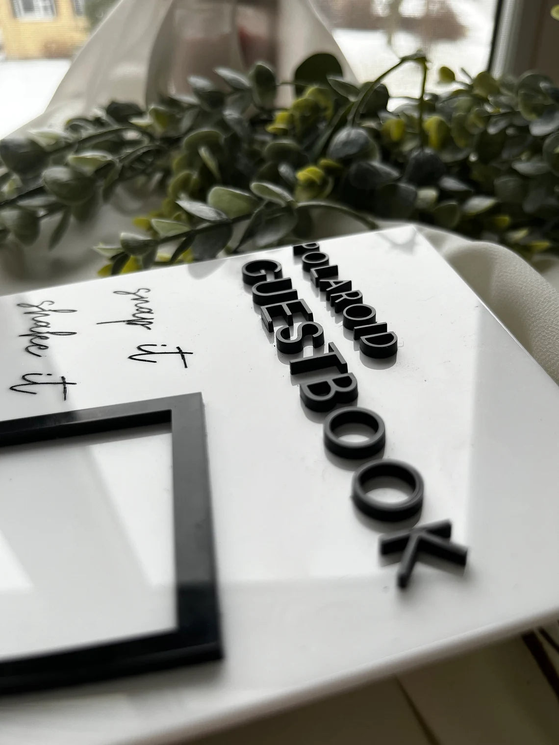 Polaroid Guestbook - 3D Table Sign