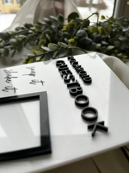 Polaroid Guestbook - 3D Table Sign