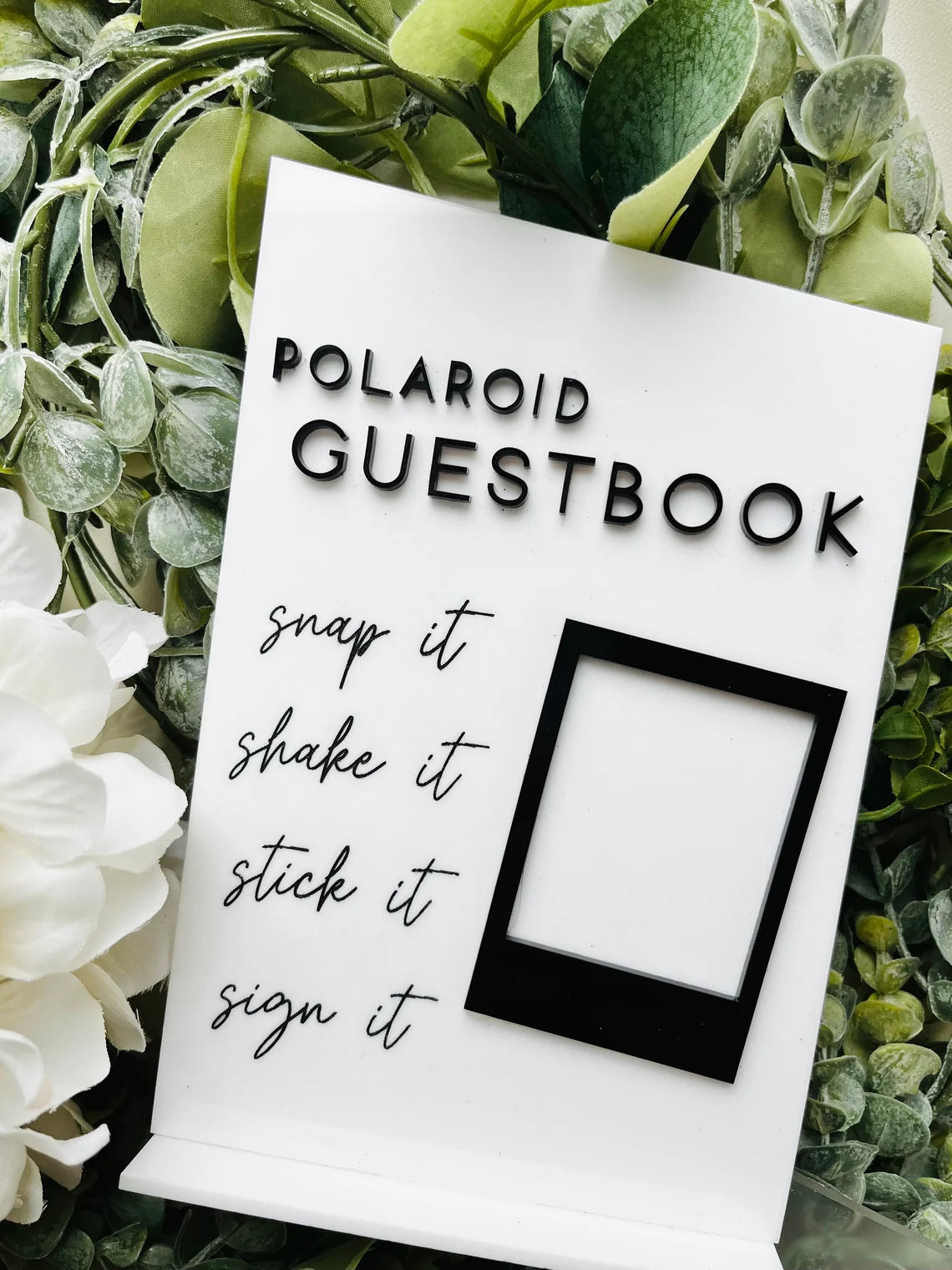 Polaroid Guestbook - 3D Table Sign