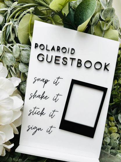 Polaroid Guestbook - 3D Table Sign