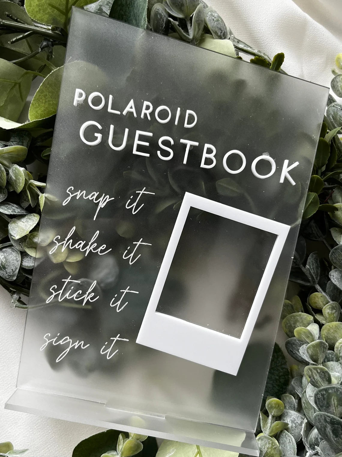Polaroid Guestbook - 3D Table Sign
