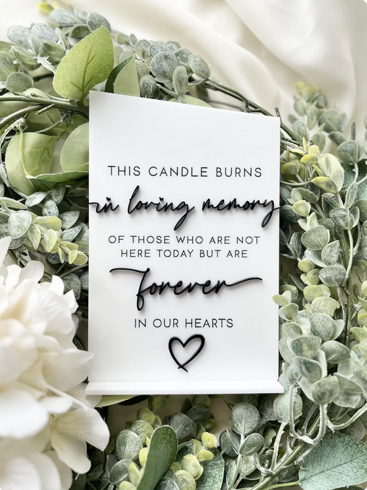 In Loving Memory - 3D Table Sign
