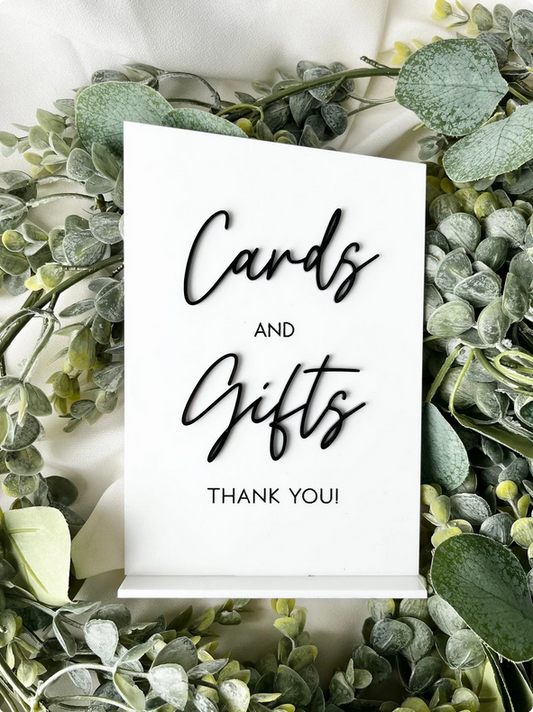 Cards and Gifts - 3D Table Sign