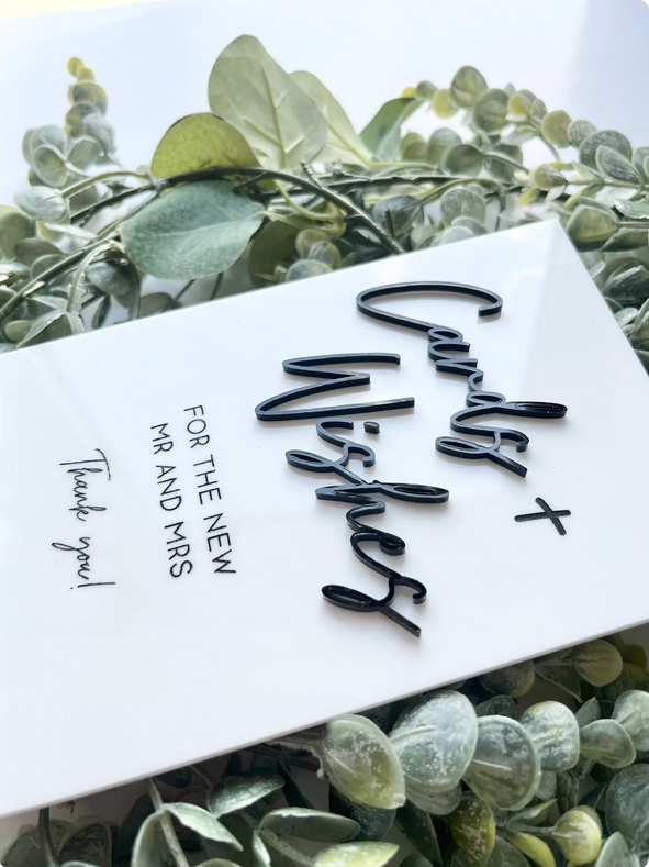 Cards and Wishes - 3D Table Sign