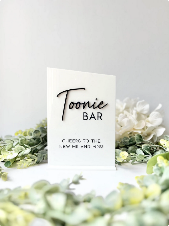 Toonie Bar - 3D Table Sign
