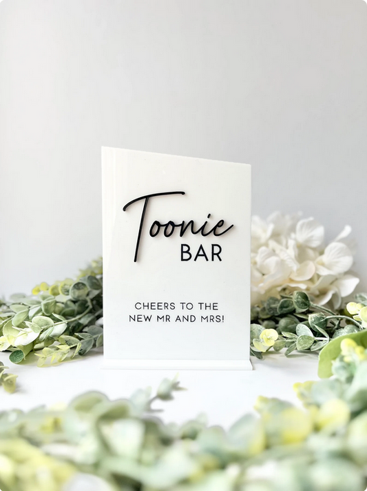 Toonie Bar - 3D Table Sign