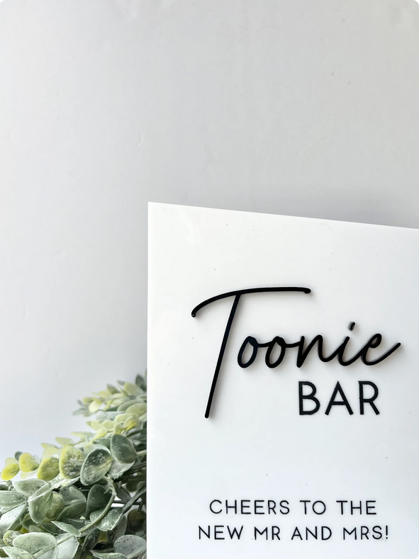 Toonie Bar - 3D Table Sign
