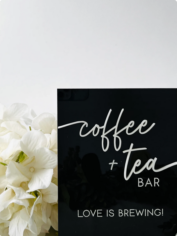 Coffee and Tea - 3D Table Sign