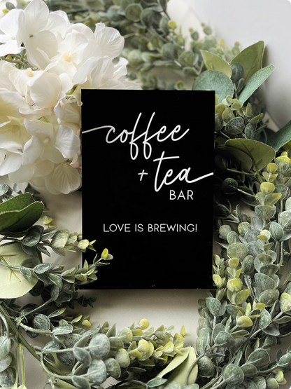 Coffee and Tea - 3D Table Sign