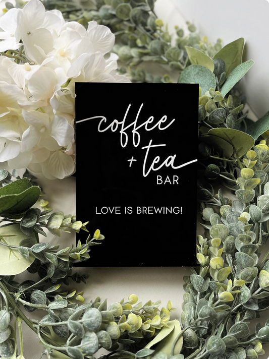 Coffee and Tea - 3D Table Sign