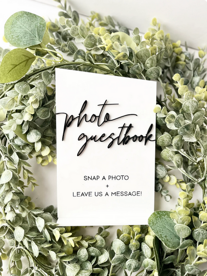 Photo Guestbook - 3D Table Sign