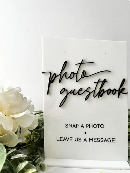 Photo Guestbook - 3D Table Sign