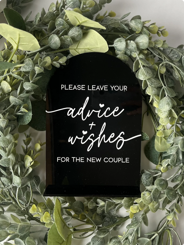 Advice and Wishes - 3D Table Sign