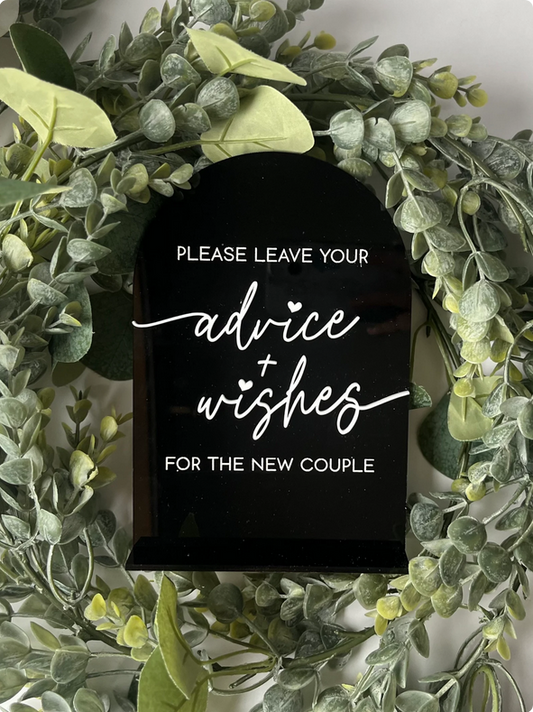 Advice and Wishes - 3D Table Sign