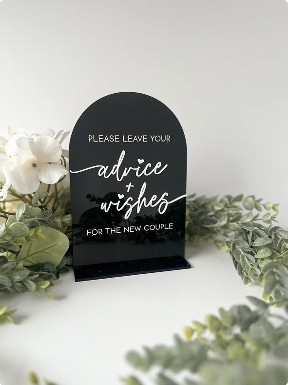 Advice and Wishes - 3D Table Sign