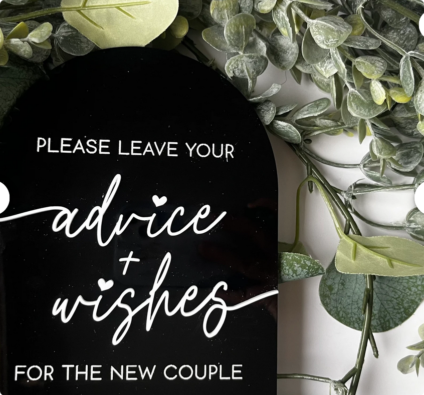 Advice and Wishes - 3D Table Sign