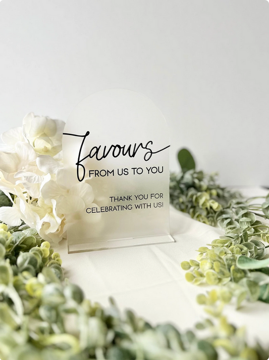 Favours - 3D Table Sign